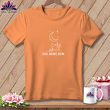 Orange t-shirt with sewing machine, moon, stars, and 