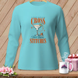 Light blue long-sleeve shirt with 