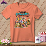 Peach t-shirt with cartoon turtles and 