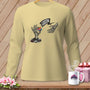 Long-sleeve shirt with skeleton hands reaching for a heart and the word "MINE."