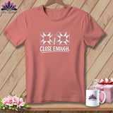 T-shirt with quilting block and seam ripper graphic and 