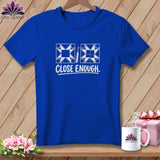 Royal blue t-shirt with quilt block and 